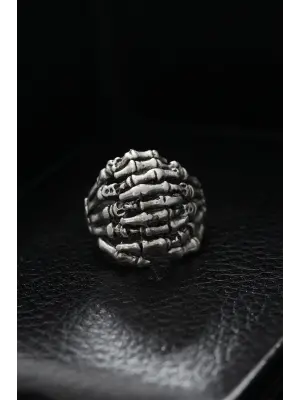 Ayarlanabilir İskelet Eli Model Erkek Yüzük