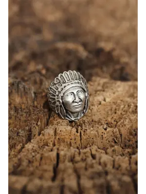 Ayarlanabilir Kızılderili Model Erkek Yüzük