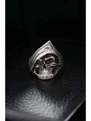 Ayarlanabilir Motorcu Kurukafa Model Erkek Yüzük