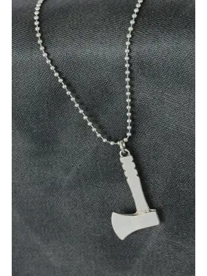 Balta Tasarımlı Metal Erkek Kolye