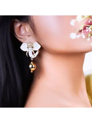 Büyük Boy Fil Motifli Çelik Küpe