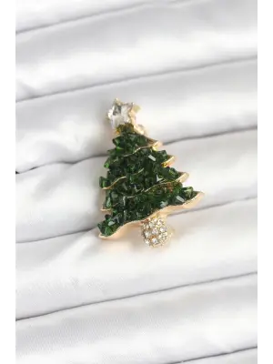 Çam Ağacı Model Yılbaşı Temalı Broş
