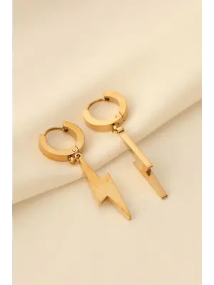 Çelik Şimşek Küpe