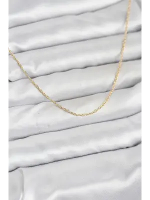 CM 14K Gold Renk Burgu Model 60 cm Kadın Kolye