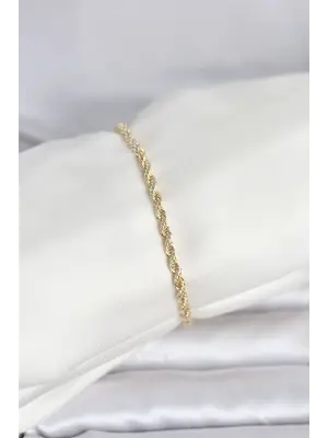 CM 14K Gold Renk Burgu Model Kadın Bileklik