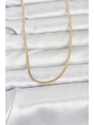 CM 14K Gold Renk Dolgun Zincir Model 60 cm Kadın Kolye