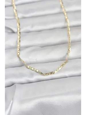 CM 14K Gold Renk Gemici Zincir Model 60 cm Kadın Kolye