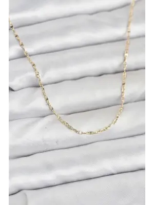 CM 14K Gold Renk Gemici Zincir Model 60 cm Kadın Kolye