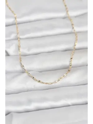 CM 14K Gold Renk Gemici Zincir Model 60 cm Kadın Kolye