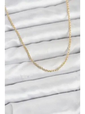 CM 14K Gold Renk Halka Model 60 cm Kadın Kolye