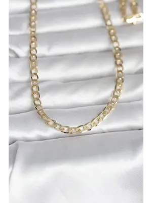 CM 14K Gold Renk Kalın Zincir Model 60 cm Kadın Kolye