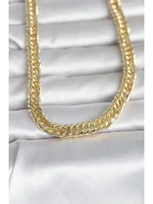 CM 14K Gold Renk Kalın Zincir Model 60 cm Kadın Kolye