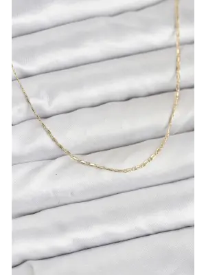 CM 14K Gold Renk Kesme Model 60 cm Kadın Kolye