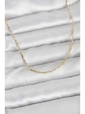 CM 14K Gold Renk Zincirli 60 cm Kadın Kolye