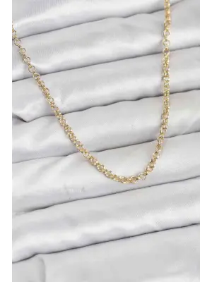 CM Gold Renk Pirinç Halkalı Model Kadın Kolye