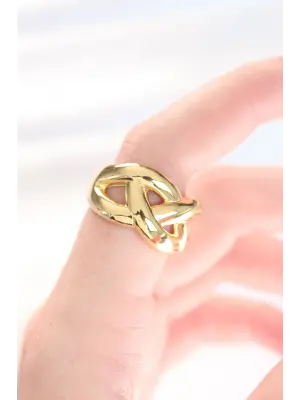 Düğüm Model Altın Ayarlanabilir Yüzük