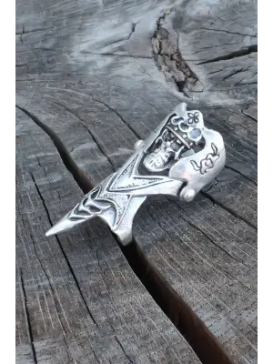 Eklemli Gümüş Renk Erkek Yüzük