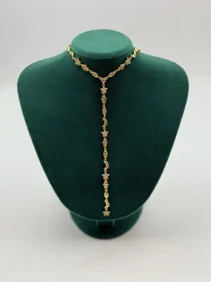 Fatma Ana Eli Yıldızlı Uzun Y Kolye