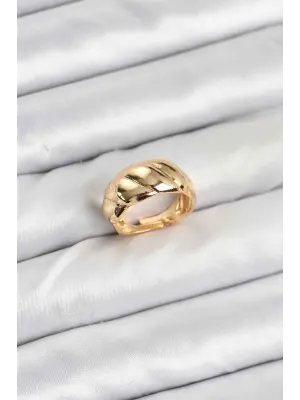 Gold Renk Bombeli Sarmal Yüzük