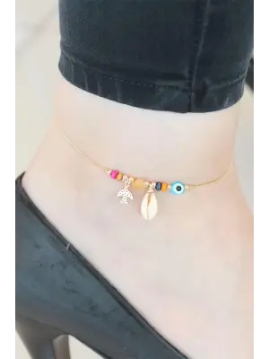 Gold Renk Deniz Kabuğu Figürlü Hal Hal