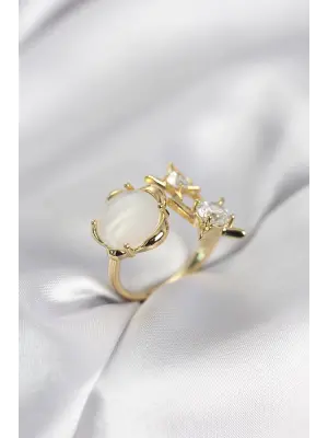 Gold Renk Kutup Yıldızı Model Kadın Yüzük