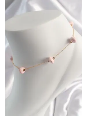 Gold Renk Pembe Halkalı Kadın HalHal