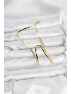 Gold Renk Pirinç El Bileziği: Ele Takılan Çiftli Kelepçe