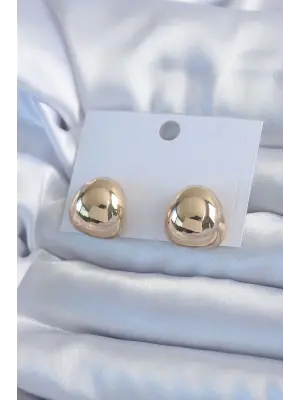 Gold Renk Pirinç Kadın Küpe