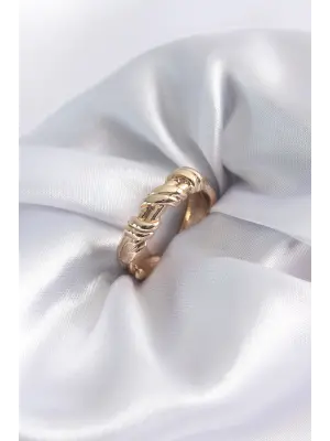 Gold Renk Sarmal Model Kadın Yüzük