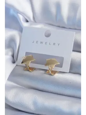 Altın Yıldız Model  Çelik Küpe