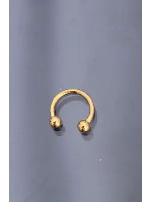 Gold Renkli Yarım Halka 316L Cerrahi Çelik Piercing