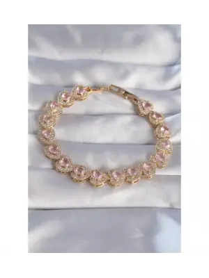 Gold Vip Model Kalpli Taşlı Bileklik