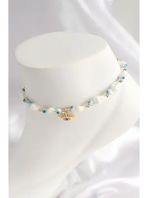 Göz Objeli Deniz Kabuğu Halhal