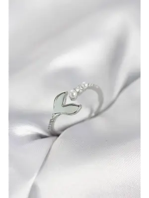 Gümüş Renk Balık Kuyruğu Model Kadın Yüzük