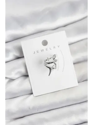 Gümüş Renk Çelik Diken Model Kıkırdak Earcuff Küpe