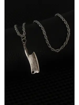 Gümüş Renk Satır Figür Erkek Kolye