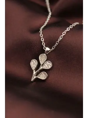 Gümüş Renk Zirkon Taşlı Çoklu Balon Kolye