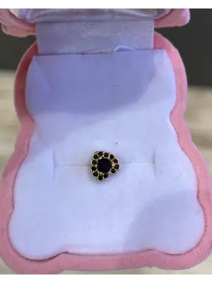 Siyah Renk Helix & Tragus Cerrahi Çelik Piercing