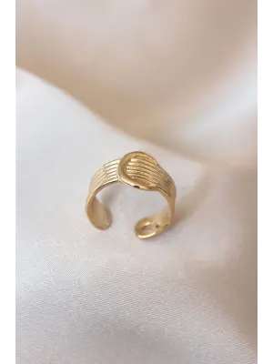 Kemer Tokası Detaylı Metal Yüzük