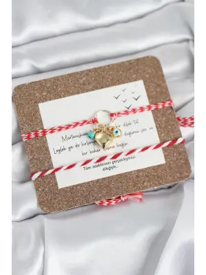 Marteniçka Bileklik 2li Kalp ve Nazalı Model