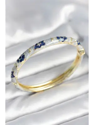 Mavi Renk Detaylı Mineli Kelepçe