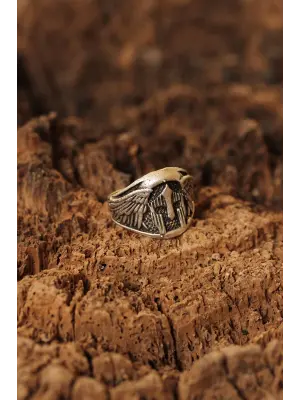 Miğfer Figürlü Ayarlanabilir Erkek Yüzük