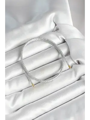 Mıknatıslı Gümüş Renk Sarmal Kadın Bileklik