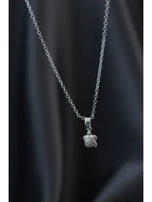 Minimal Caretta Caretta Silver Renk Zirkon Taşlı Kadın Kolye