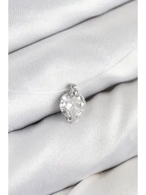 Misineli Zirkon Taşlı Model Gümüş Renk Hayalet Kolye