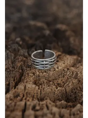 Motifli Tasarımlı Ayarlamalı Erkek Yüzük