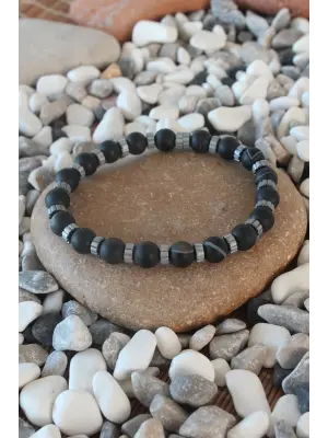 Oniks Doğal Taş Erkek Bileklik