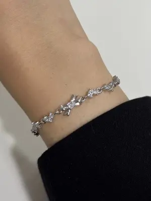 Ortası Taşlı Fiyonk y2k Bileklik