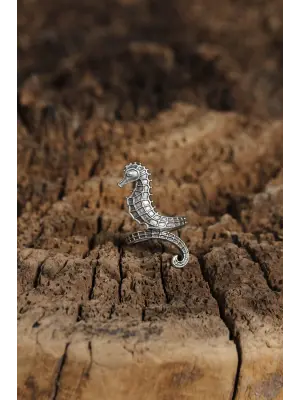 Otantik Deniz Atı Tasarımlı Ayarlamalı Kadın Yüzük