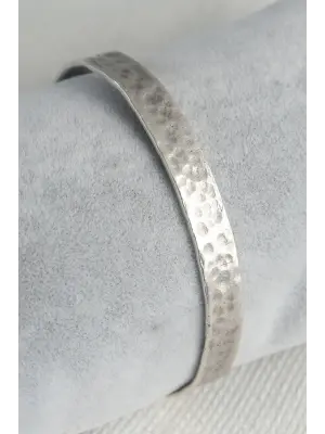 Otantik Gümüş Renk İşleme Detay Plaka Erkek Bileklik